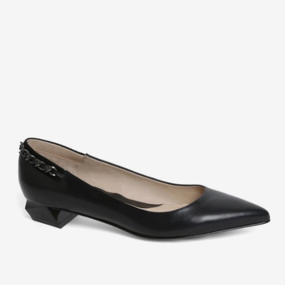 NWT Carolinna Espinosa Black Cadence Leather Flats